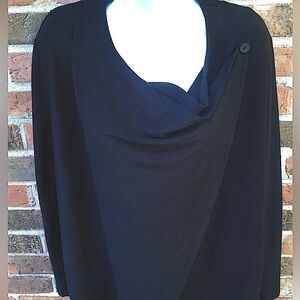 Weekends By Chico Black Convertible Cardigan. Woman’s Chico’s Size 0/US 4